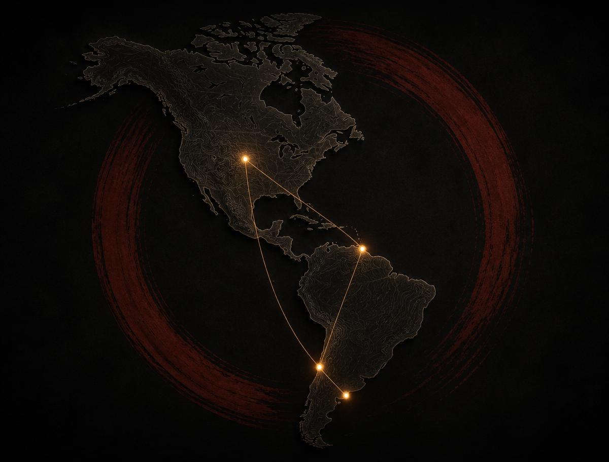 Mapa de las Américas con los mercados donde senseicom tiene experiencia